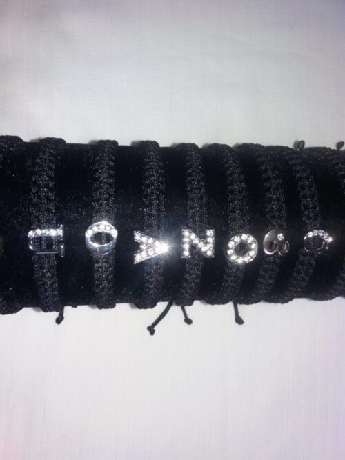 Bratari cu litere cu Rhinestone